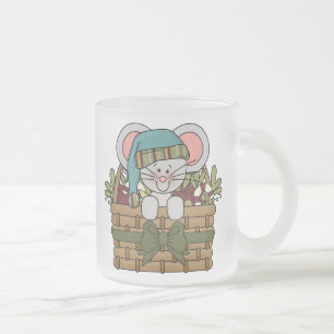 Weihnachtsmaus im Korb Mattglastasse