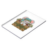 Weihnachtsmaus im Korb Notizblock (Linke Seite)