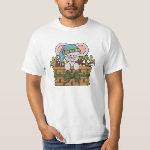 Weihnachtsmaus im Korb T-Shirt