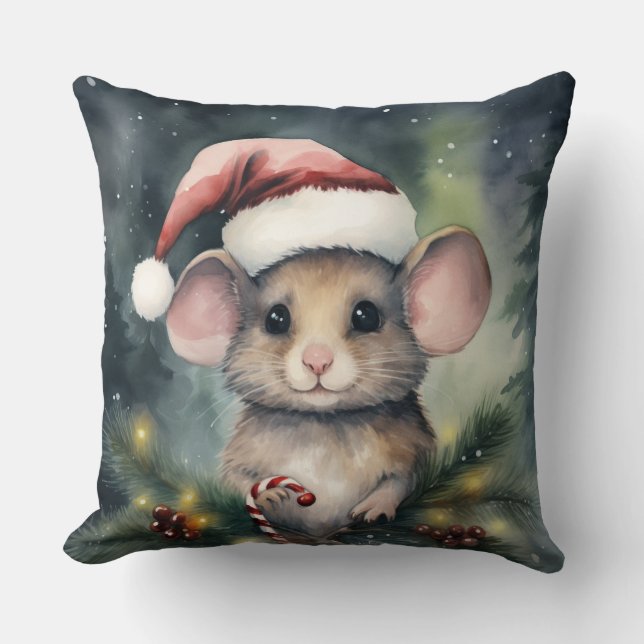 Weihnachtsmaus Kissen (Vorderseite)