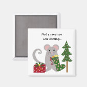 Weihnachtsmaus Magnet (Vorderseite/Rückseite)