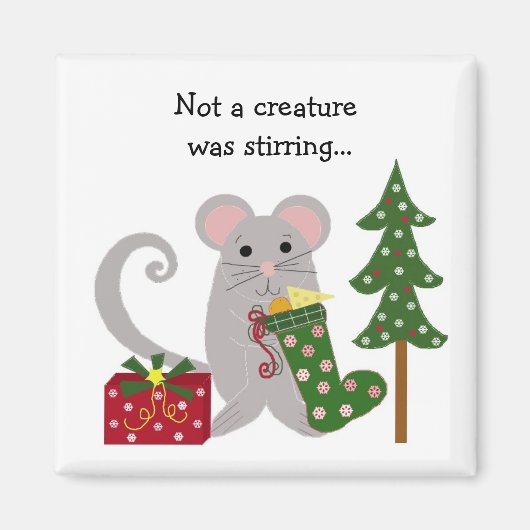 Weihnachtsmaus Magnet (Vorne)