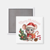 Weihnachtsmaus Magnet (Vorderseite/Rückseite)