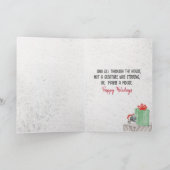 Weihnachtsmaus mit Geschenken Karte (Innenseite)