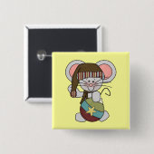 Weihnachtsmaus mit Verzierung Button (Vorne & Hinten)