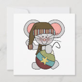 Weihnachtsmaus mit Verzierung Feiertagskarte (Vorderseite)