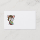 Weihnachtsmaus mit Verzierung Visitenkarte (Rückseite)