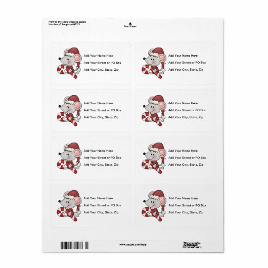 Weihnachtsmaus mit Zuckerstange (Vorne)