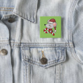 Weihnachtsmaus mit Zuckerstange Button (Beispiel)