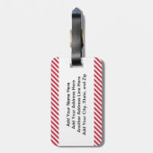 Weihnachtsmaus mit Zuckerstange Gepäckanhänger (Rückseite vertikal)