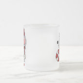 Weihnachtsmaus mit Zuckerstange Mattglastasse (Mittel)