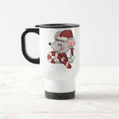 Weihnachtsmaus mit Zuckerstange Reisebecher (Links)