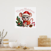Weihnachtsmaus Poster (Küche)