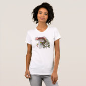 Weihnachtsmaus schmückt den Baum T-Shirt (Vorne ganz)