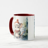 Weihnachtsmaus Tasse (Vorderseite Links)