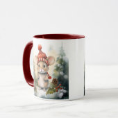 Weihnachtsmaus Tasse (Vorderseite Links)