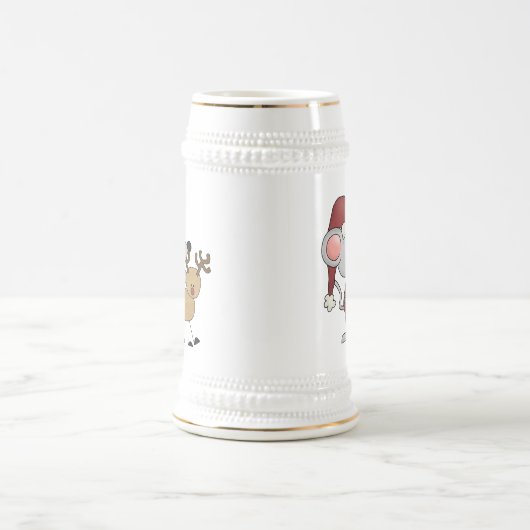 Weihnachtsmaus und bierglas (Mittel)