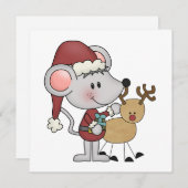 Weihnachtsmaus und feiertagskarte (Vorne/Hinten)