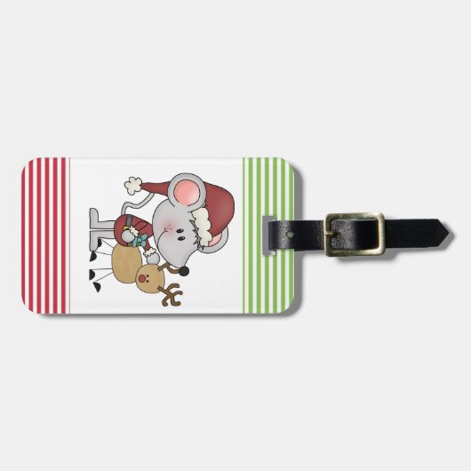 Weihnachtsmaus und gepäckanhänger (Vorderseite horizontal)