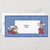 Weihnachtsmaus und -geschenke feiertagskarte (Vorne/Hinten)