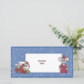 Weihnachtsmaus und -geschenke feiertagskarte (Stehend Vorderseite)