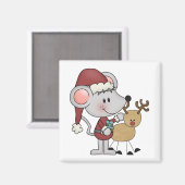 Weihnachtsmaus und magnet (Vorderseite/Rückseite)
