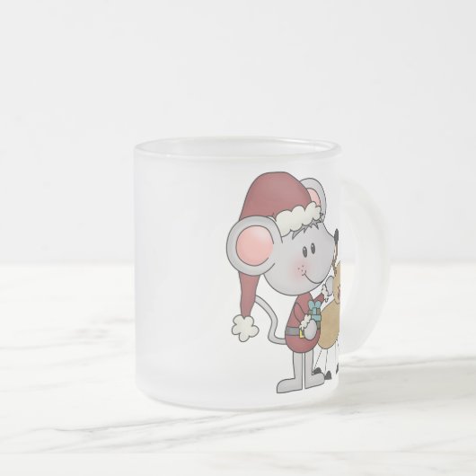 Weihnachtsmaus und mattglastasse (VorderseiteRechts)