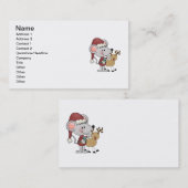 Weihnachtsmaus und visitenkarte (Vorne/Hinten)