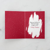 Weihnachtsmaus und Waldlattern in Schneeflocken Karte (Innenseite)