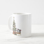 Weihnachtsmaus unter dem Baum Kaffeetasse (Vorderseite Links)