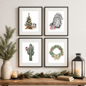 Weihnachtsmaus unter dem Baum Poster