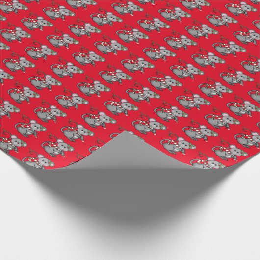 Weihnachtsmaus Weihnachtspapier Geschenkpapier (Ecke)