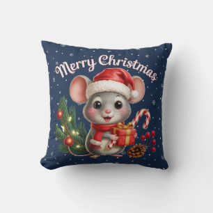 Weihnachtsmaus-Wurfkissen Kissen