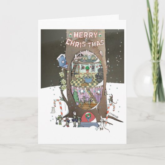 Weihnachtsmausbaum Karte (Vorderseite)