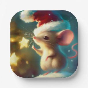 Weihnachtsmäuse 1 pappteller