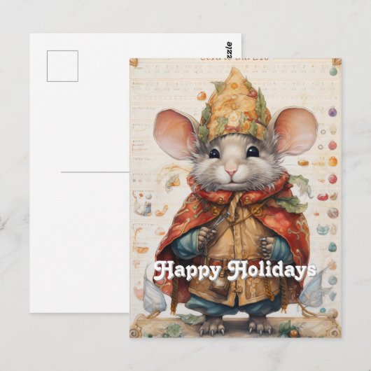 Weihnachtsmäuse 22 Collage Postkarte (Vorne/Hinten)