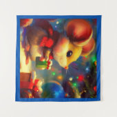 Weihnachtsmäuse 2 wandteppich (Vorderseite (Horizontal))
