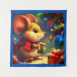 Weihnachtsmäuse 2 wandteppich