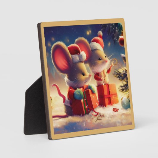 Weihnachtsmäuse 3 fotoplatte (Vorderseite)