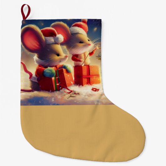 Weihnachtsmäuse 3 großer weihnachtsstrumpf (Vorderseite)