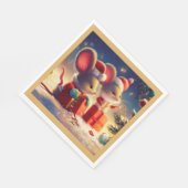 Weihnachtsmäuse 3 serviette (Ecke)