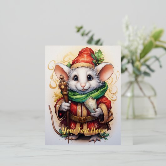 Weihnachtsmäuse 4 folien feiertagspostkarte (Stehend vorne)