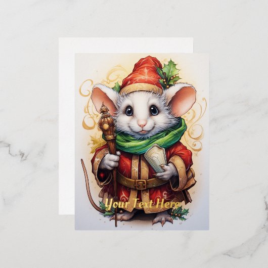 Weihnachtsmäuse 4 folien feiertagspostkarte (Vorderseite/Rückseite)