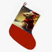 Weihnachtsmäuse 4 großer weihnachtsstrumpf (Vorderansicht (hängend))