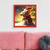 Weihnachtsmäuse 4 leinwanddruck (Insitu (Wohnzimmer))