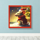 Weihnachtsmäuse 4 leinwanddruck (Insitu (Holzboden))