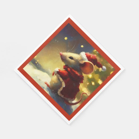 Weihnachtsmäuse 4 serviette (Ecke)