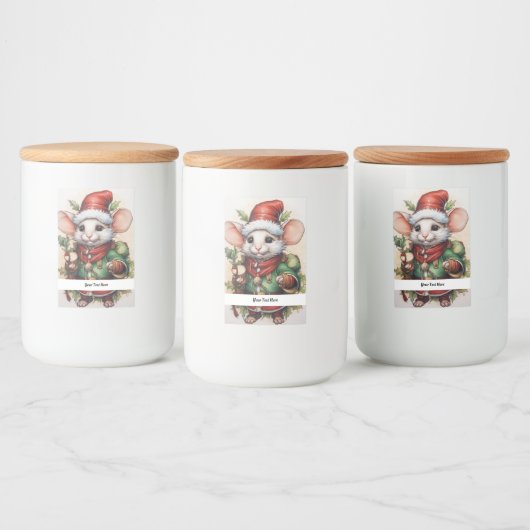 Weihnachtsmäuse 50 Ihr Text hier Lebensmitteletikett (Flaschen)