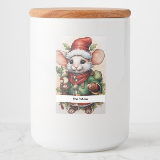 Weihnachtsmäuse 50 Ihr Text hier Lebensmitteletikett (Vorderseite)