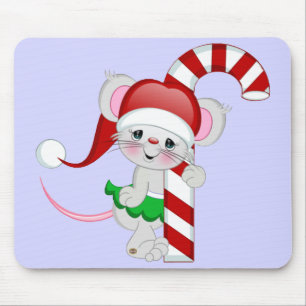 Weihnachtsmäuse Candy Cane Mousepad